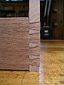 Fit of Dovetails Before Gluing and Trimming From Front